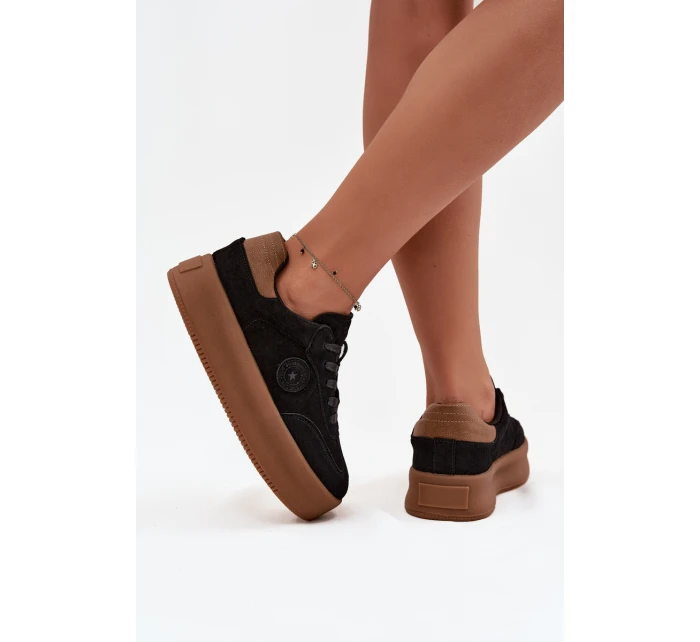 Dámské tenisky na platformě Big Star - černé Dámské tenisky na platformě Big Star - černé