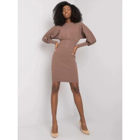 Dámské šaty RV SK 6079.65 hnědé - Rue Paris