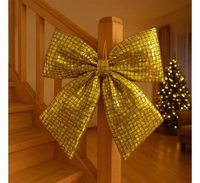 ZLATÝ DEKORATIVNÍ KOKODIL 39x50 cm MICA