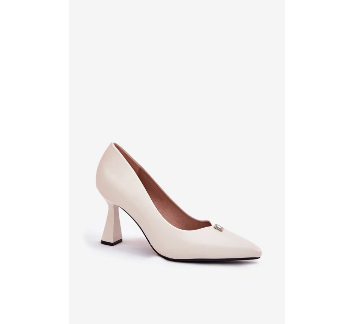 Elegantní Lodičky Na Se  Béžové model 21692763 - VINCEZA