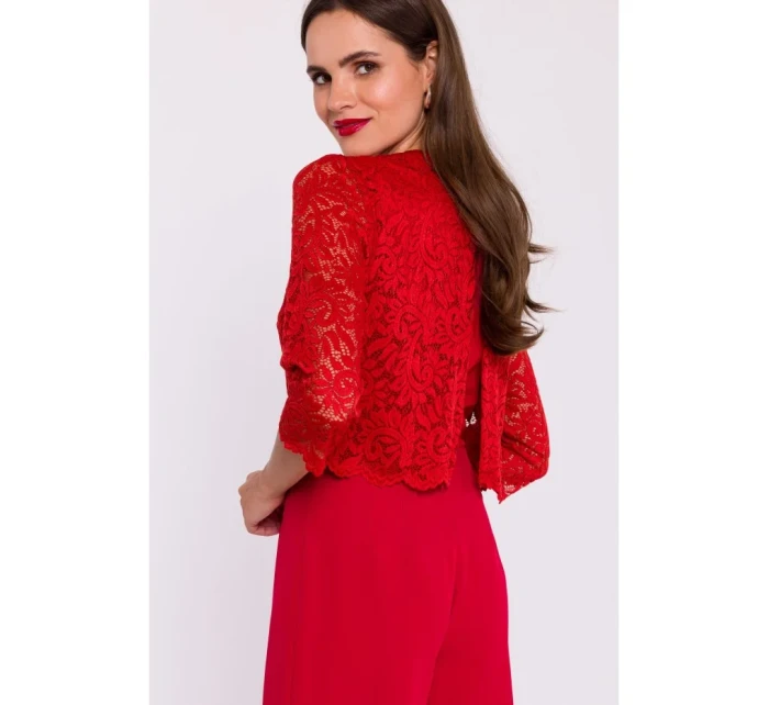 S381 Kombinéza s krajkovými detaily - červená S381 Kombinéza s krajkovými detaily - červená