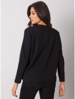 RUE PARIS Černá dámská košile s dlouhým rukávem
