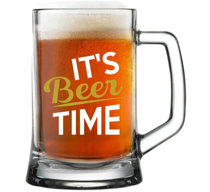 IT'S BEER TIME - pivní sklenice 0,5 l
