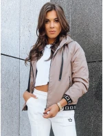 Dámská bunda s kapucí SELENE camel FashionStreet TY3752