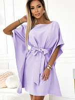 287-29 SOFIA Dámské motýlí šaty se zavazováním v pase - SEVEN