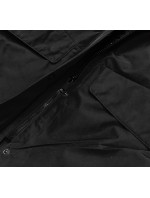 Černá dámská zimní bunda s kapucí (J9-066)