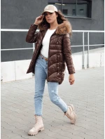 Dámská zimní bunda s kapucí WINTERCHIC hnědá FashionStreet TY4458