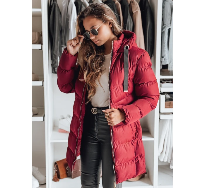 Dámská zimní bunda s kapucí GABRIELLE bordó FashionStreet TY4920
