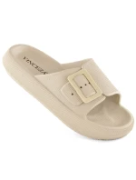 Žabky s přezkou W model 21875102 beige - VINCEZA