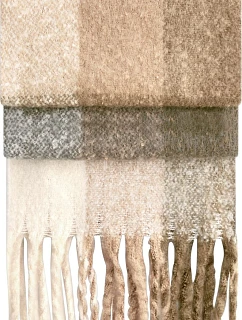 Beechfield B 494R Šála "Fluffy Check" 53.494R brown check