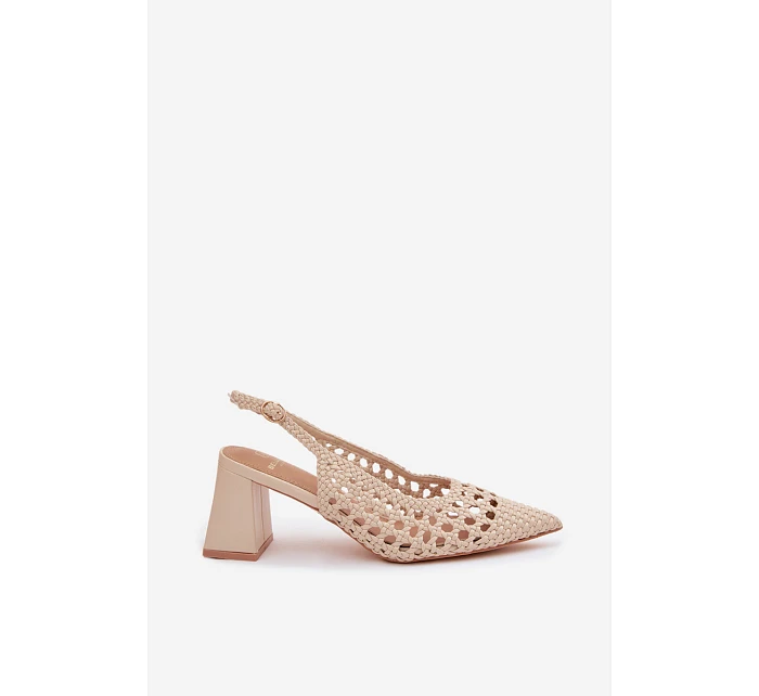 Dámské kožené sandály na podpatku Kedira