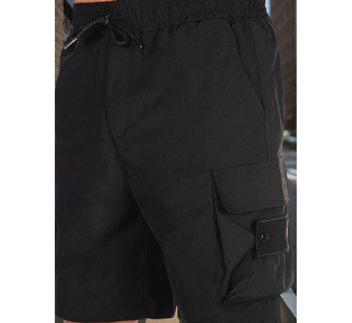 Pánské látkové bojové šortky černé model 21988579 - Dstreet