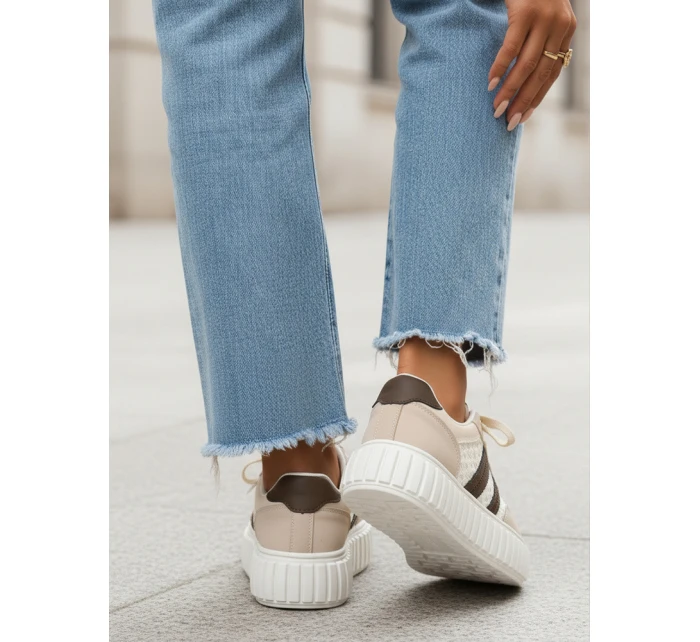 Dámské tenisky na platformě béžové FashionStreet ZY1393