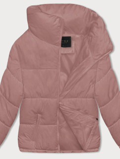 Růžová dámská zimní bunda se stojáčkem (16M9107-46)