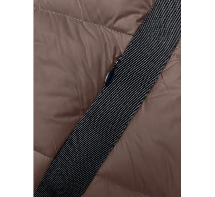 Prošívaná dámská zimní bunda ve velbloudí barvě model 21245927 - Z-DESIGN