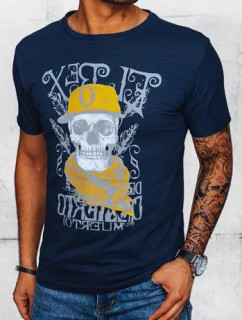 Pánské tričko s tmavě modrým potiskem Dstreet RX5093