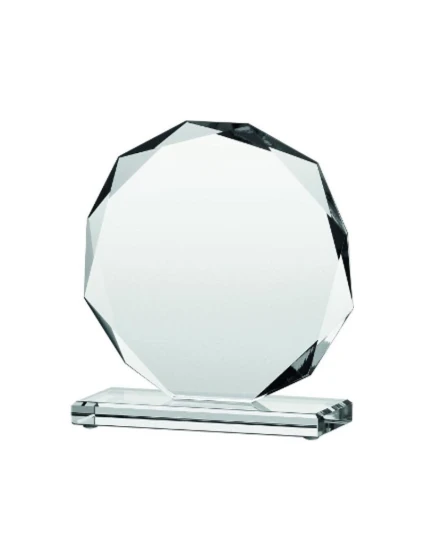 Skleněná trofej s matným podstavcem