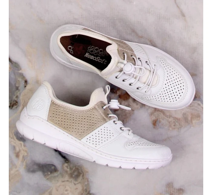 Pohodlná polobotka W model 22033528 bílá - Rieker