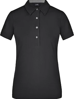 Daiber JN 969 Dámské piqué polo "Plain" 02.0969 black/black/white