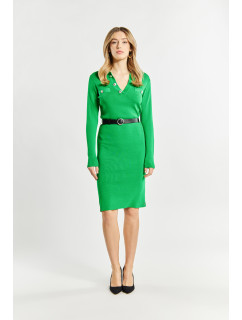 Monnari Šaty Dámské viskózové šaty Zelená