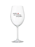 PROTOŽE BÝT POŠŤAČKOU NENÍ PRDEL - čirá sklenice na víno 350 ml