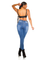 Sexy Skinny Jeans Extreme Used Look