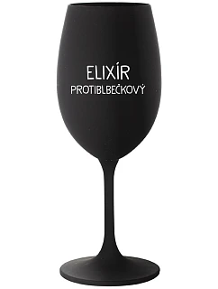 ELIXÍR PROTIBLBEČKOVÝ - černá sklenice na víno 350 ml