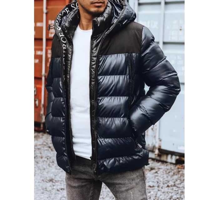 FashionStreet pánská tmavě modrá prošívaná bunda TX4159