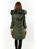 DŁUGA PIKOWANA KURTKA DAMSKA ZIMOWA KHAKI model 21241976 - Libland DŁUGA PIKOWANA KURTKA DAMSKA ZIMOWA KHAKI model 21241976 - Libland