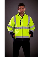 09 HiVis softshellová bunda hi vis yellow model 22501939 - Yoko