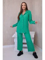 2dílná plisovaná souprava jasně zelená