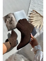 Nakopávací dámské kožené boty z přírodního semiše čokoládové Beretta Nakopávací dámské kožené boty z přírodního semiše čokoládové Beretta