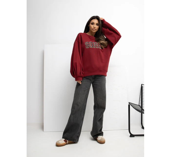 Bluza RV BL model 21777651 bordowy - FPrice Bluza RV BL model 21777651 bordowy - FPrice