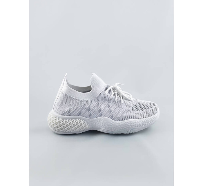 Bílé ažurové dámské sneakersy (JY21-2)