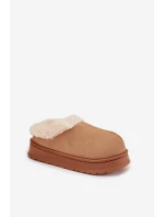 Dámské pantofle s kožíškem Camel Eveline