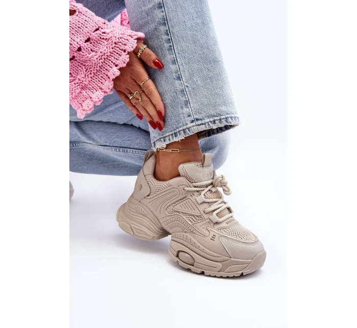 Sportovní Boty Na Masivní Platformě GOE LL2N4029 Bílá