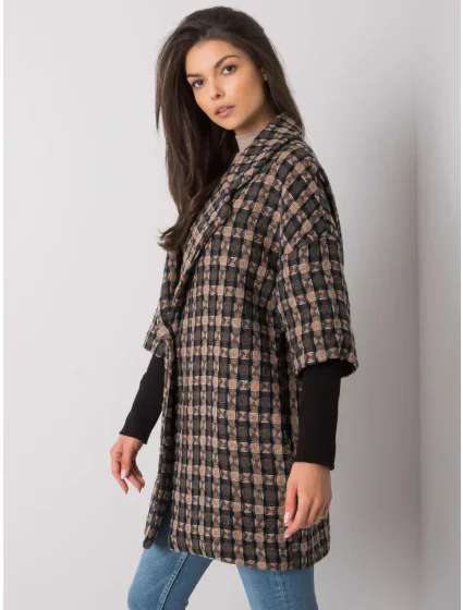 CHA coat PL 0466.05X šedá černá CHA coat PL 0466.05X šedá černá