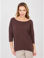 Bluzka RV BZ model 22013657 ciemny brązowy - FPrice Bluzka RV BZ model 22013657 ciemny brązowy - FPrice