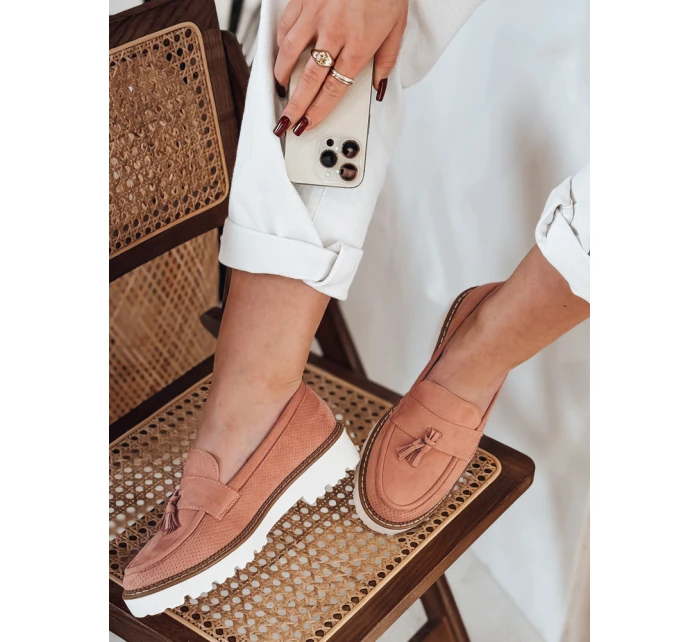 Dámské ažurové mokasíny VANESSO pink FashionStreet ZY0713