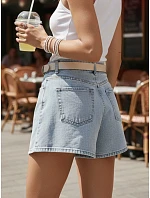 Dámské džínové šortky HOT LIGHT blue FashionStreet SY0467 Dámské džínové šortky HOT LIGHT blue FashionStreet SY0467