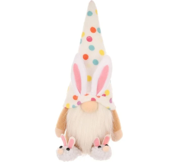 MEDVÍDEK GHOOM 25CM VE SNECH CHLAPEC JARNÍ DEKORACE