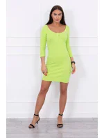 Šaty s výstřihem na knoflíky kiwi Šaty s výstřihem na knoflíky kiwi