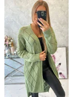 Svetr s geometrickým vzorem tmavě mátový Svetr s geometrickým vzorem tmavě mátový