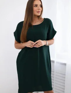 Šaty s kapsami tmavě zelená