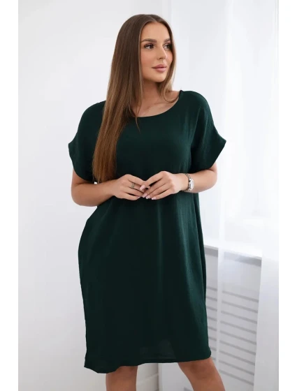 Šaty s kapsami tmavě zelená Šaty s kapsami tmavě zelená