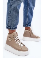 Dámské vysoké tenisky na zip Lemar Bež Katerin Dámské vysoké tenisky na zip Lemar Bež Katerin