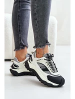 Kožené Dámské Sneakersy Na Platformě Big Star OO274A220 HI-POLY SYSTEM Bílá-Černá Kožené Dámské Sneakersy Na Platformě Big Star OO274A220 HI-POLY SYSTEM Bílá-Černá