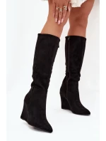 Zateplené Dámské Na Platformě Černé model 21705085 - Boto Zateplené Dámské Na Platformě Černé model 21705085 - Boto