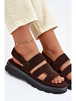 Dámské sandály z semiše Big Star model 22064147 Čokoládové - Big Star Shoes