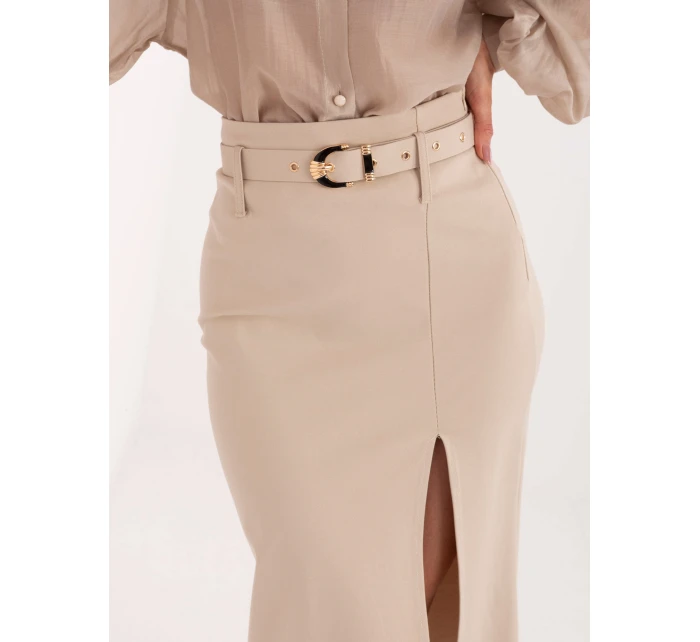 Spódnica IT SD model 21795598 beżowy - FPrice Spódnica IT SD model 21795598 beżowy - FPrice